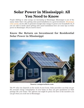 solar power in mississippi all you need to know