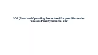 SOP (Standard Operating Procedure) For penalties