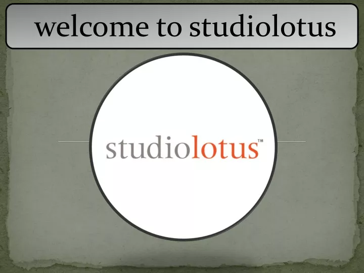 welcome to studiolotus