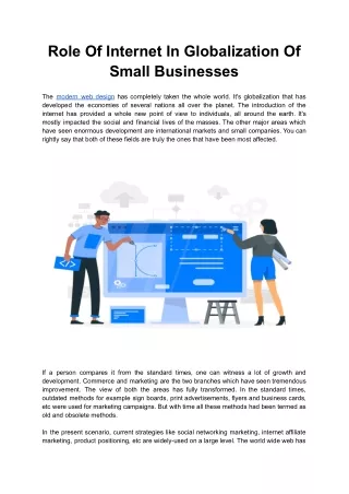 role of internet in globalization of small