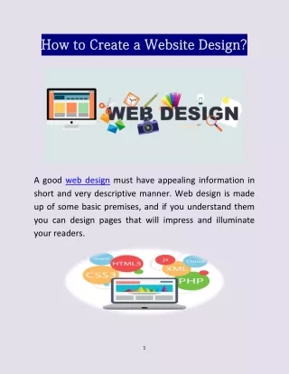 How to Create a Website Design?