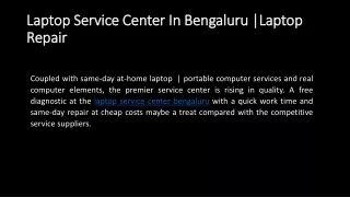 laptop service center in bengaluru