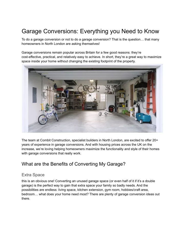 garage conversions everything you need to know