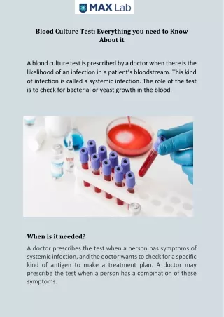 Blood Culture Test Everything you Need to Know About it