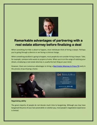 Remarkable advantages of partnering with a real estate attorney before finalizing a deal