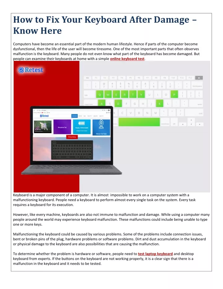 how to fix your keyboard after damage know here