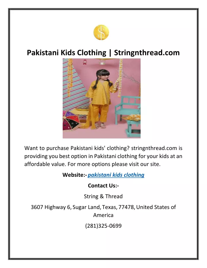pakistani kids clothing stringnthread com
