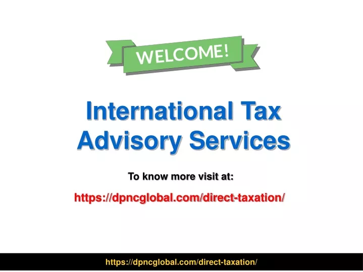 international tax advisory services