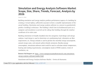 simulation and energy analysis software market