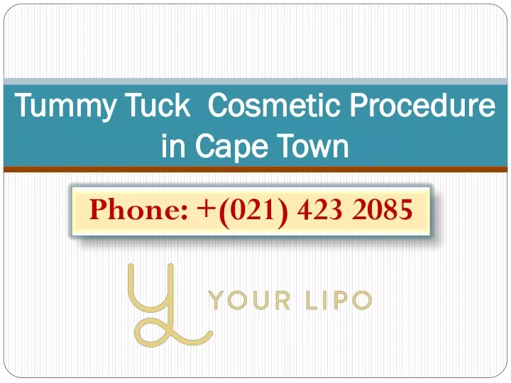 tummy tuck cosmetic procedure in cape town