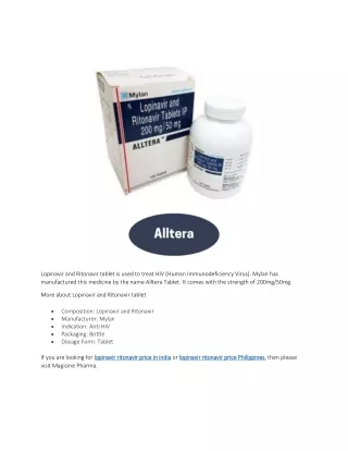 lopinavir and ritonavir tablet is used to treat