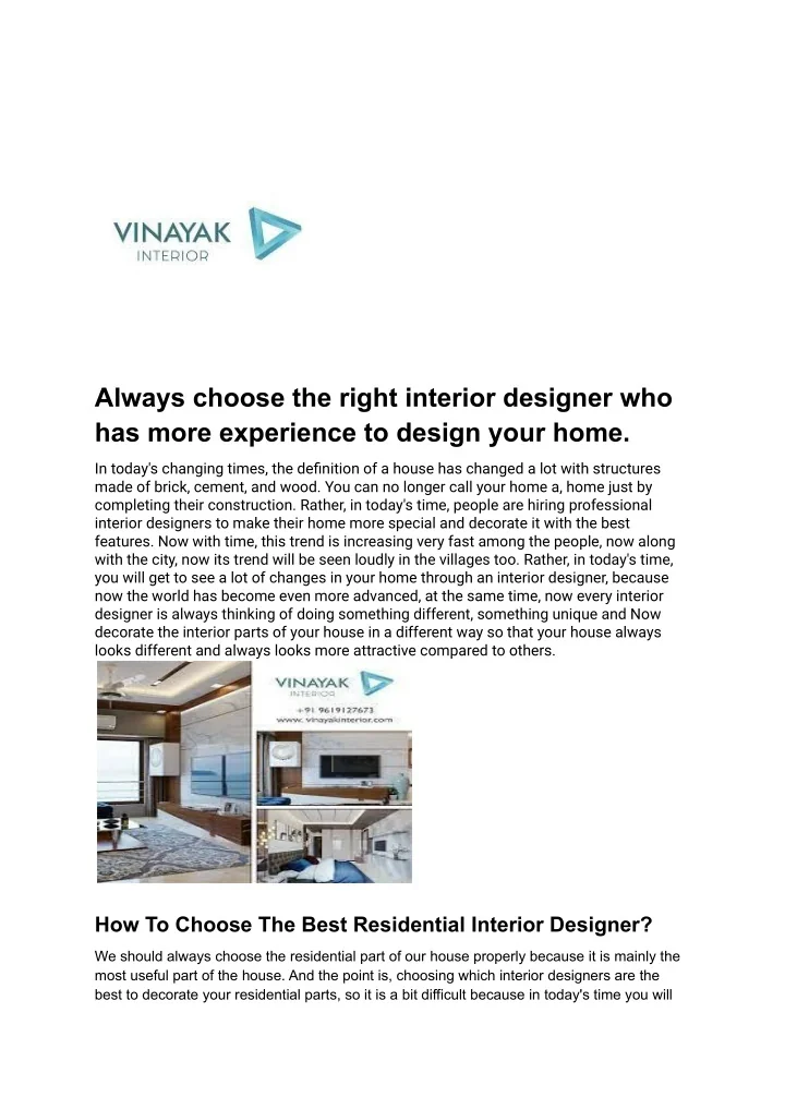 PPT - choose the Best interior designer for your home. PowerPoint ...