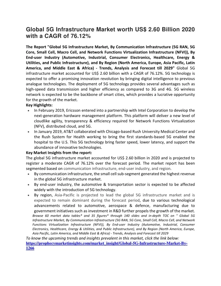 global 5g infrastructure market worth