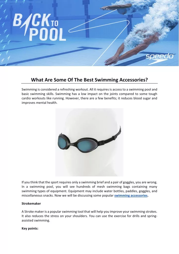 what are some of the best swimming accessories