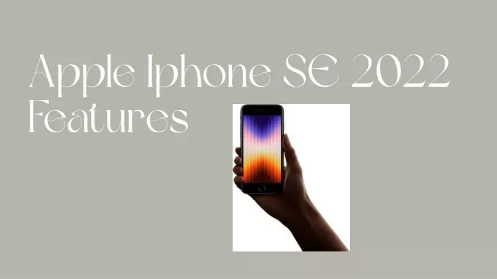 apple iphone se 2022 features