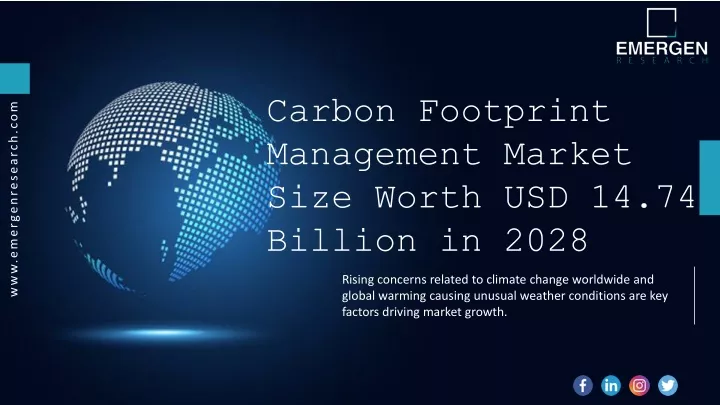 carbon footprint management market size worth