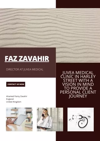 Ahamed Fazny Zavahir |  Provide personal client journey | Juvea Medical