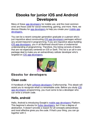 ebooks for junior ios and android developers many