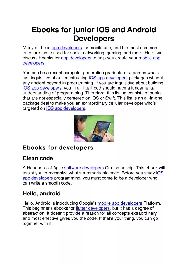 ebooks for junior ios and android developers many