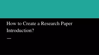 how to create a research paper introduction