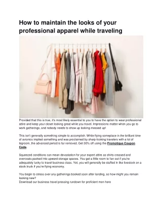 how to maintain the looks of your professional