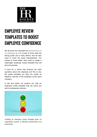 employee review templates to boost employee