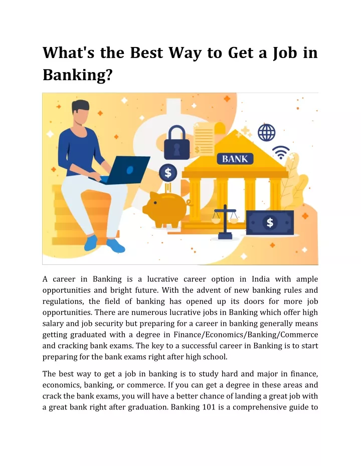 what s the best way to get a job in banking