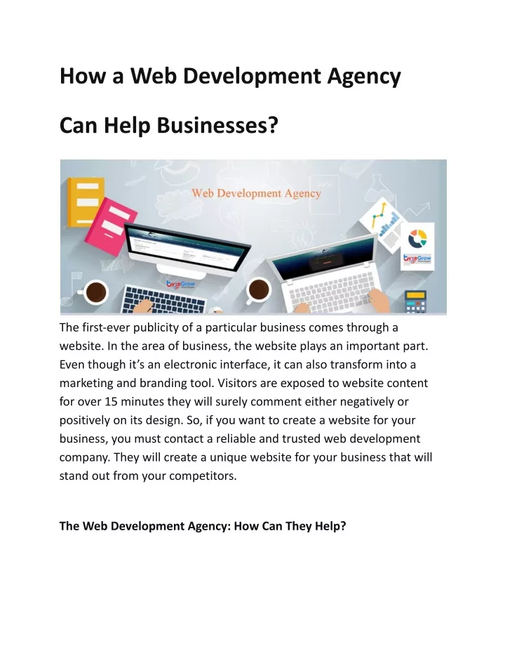 how a web development agency