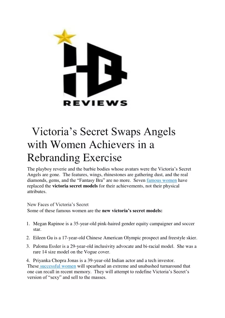 victoria s secret swaps angels with women