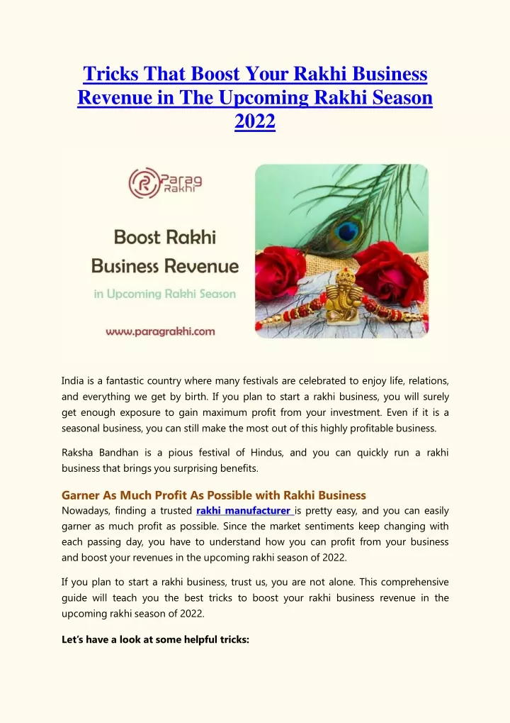tricks that boost your rakhi business revenue in the upcoming rakhi season 2022