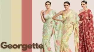 6 Stunning Georgette Saree outfits to look panoramic in Holi 2022