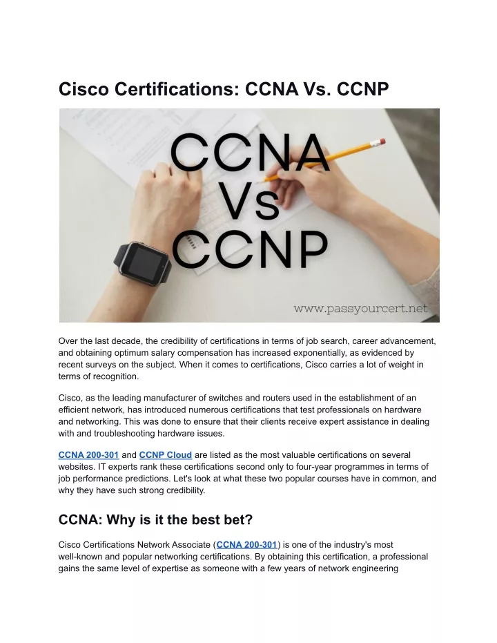 cisco certifications ccna vs ccnp