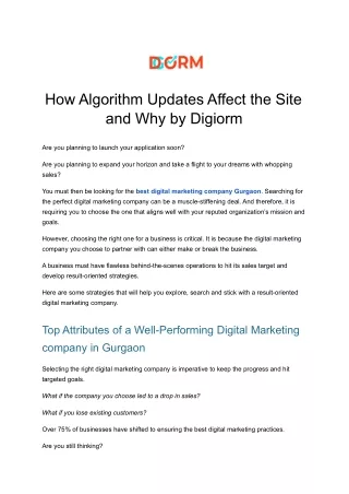 how algorithm updates affect the site