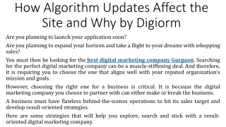 how algorithm updates affect the site and why by digiorm