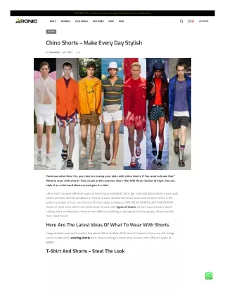 Chino Shorts – Make Every Day Stylish