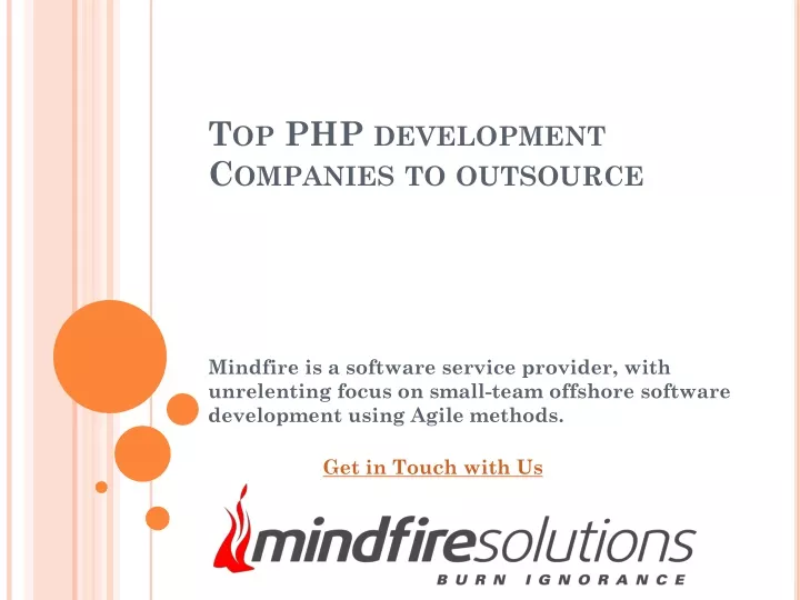 t op php development c ompanies to outsource