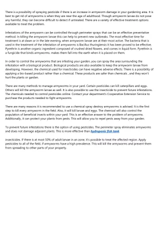 there is a possibility of spraying pesticide