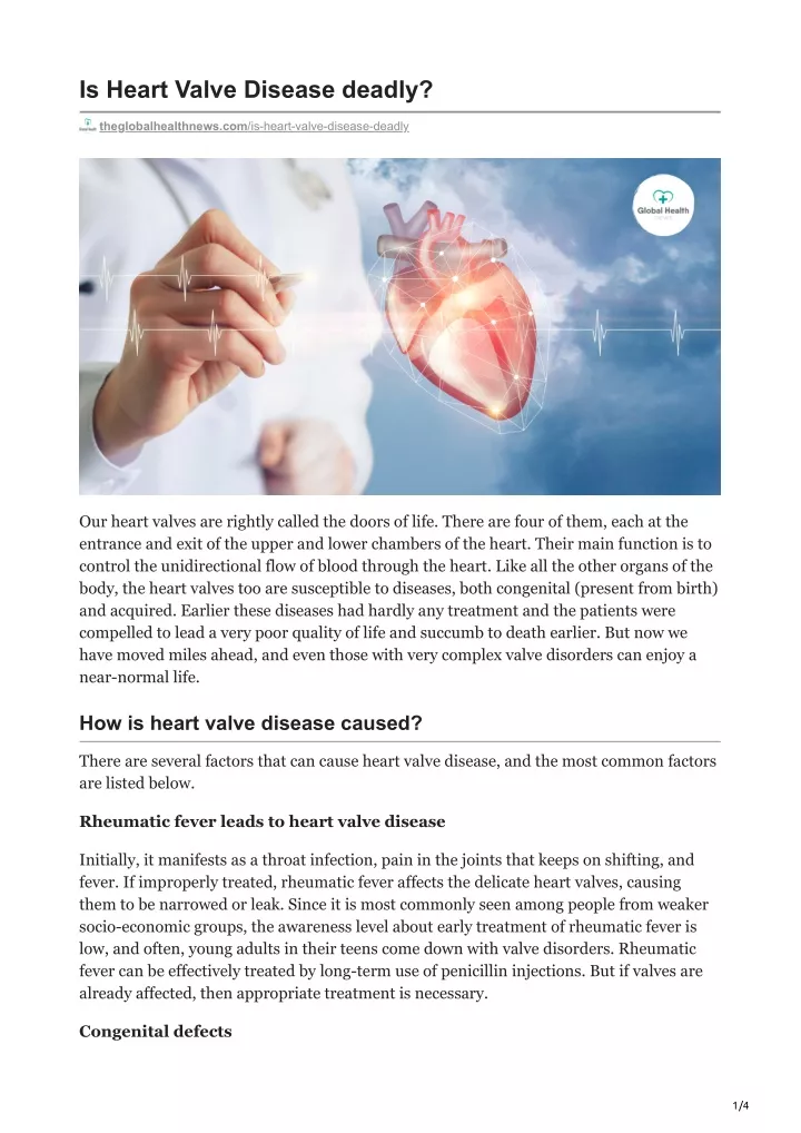 is heart valve disease deadly