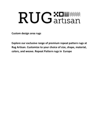 Contemporary designer rugs