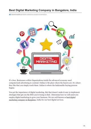 Best Digital Marketing Company in Bangalore India