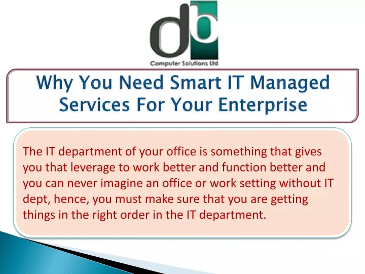 why you need smart it managed services for your