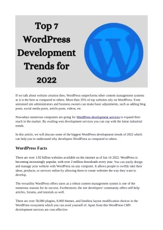 if we talk about website creation then wordpress