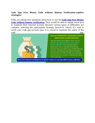 cash app free money code without human