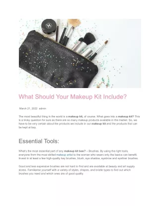 what should your makeup kit include