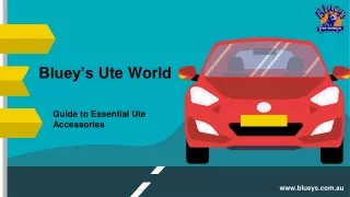 Guide to Essential Ute Accessories