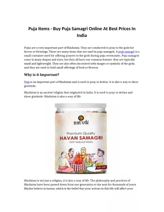 Puja Items - Buy Puja Samagri Online At Best Prices In India