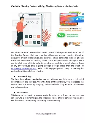 catch the cheating partner with spy monitoring