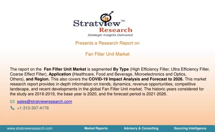 presents a research report on fan filter unit