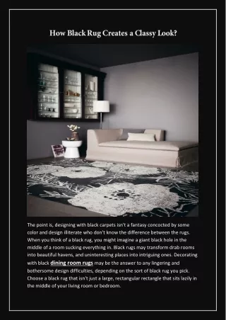 the point is designing with black carpets