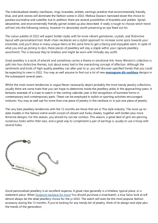 the individualized jewelry necklaces rings